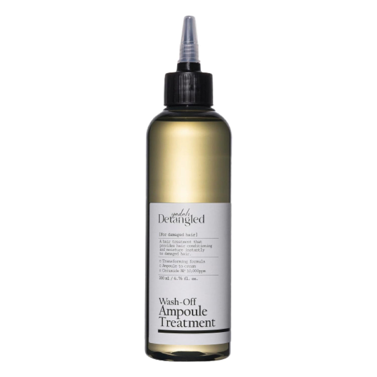 YADAH Detangled Wash-Off Ampoule Treatment 6.76 fl oz | Deep Repair & Nourishment with Ceramide NP, Hyaluronic Acid, Avocado Oil | Smooths, Moisturizes, Restores Shine for Damaged, Dry, Frizzy Hair