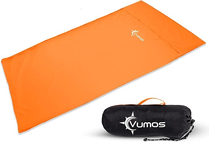 Sleeping Bag Liner and Camping Sheet – Silk Like Material for Travel - Has Full Length Zipper