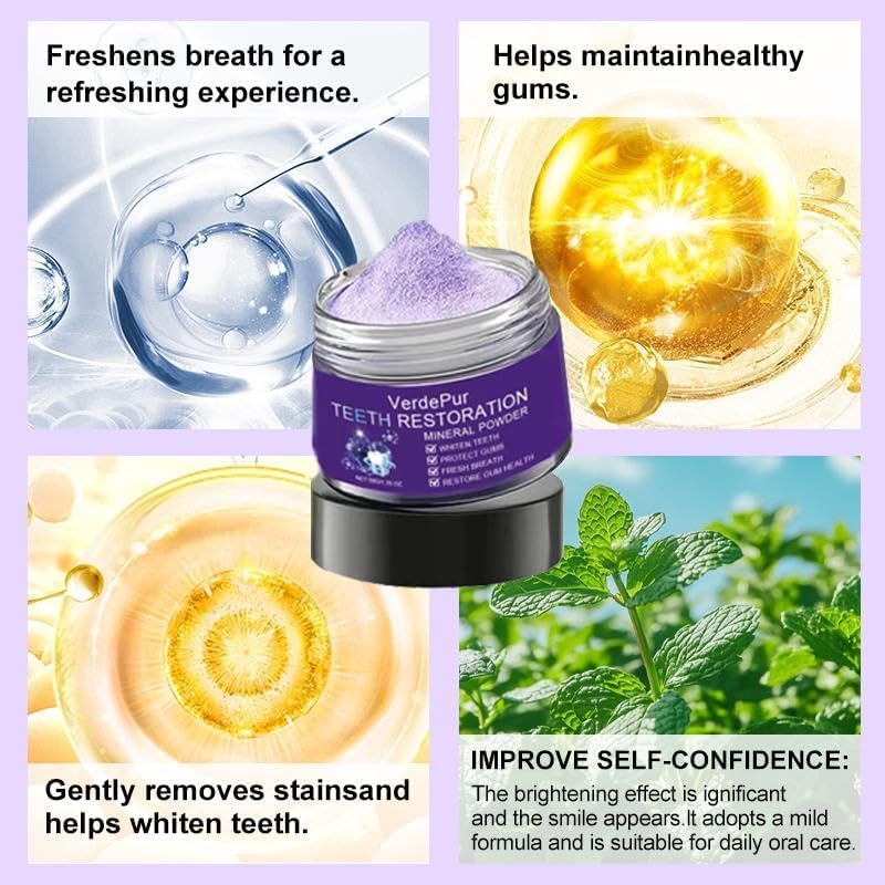 Purple Teeth Whitening Powder Simply Purple Gentle Tooth Whitener for Daily Use Enamel Friendly Brightening That Removes Stains Dentist Approved Alternative to Whitening Toothpaste