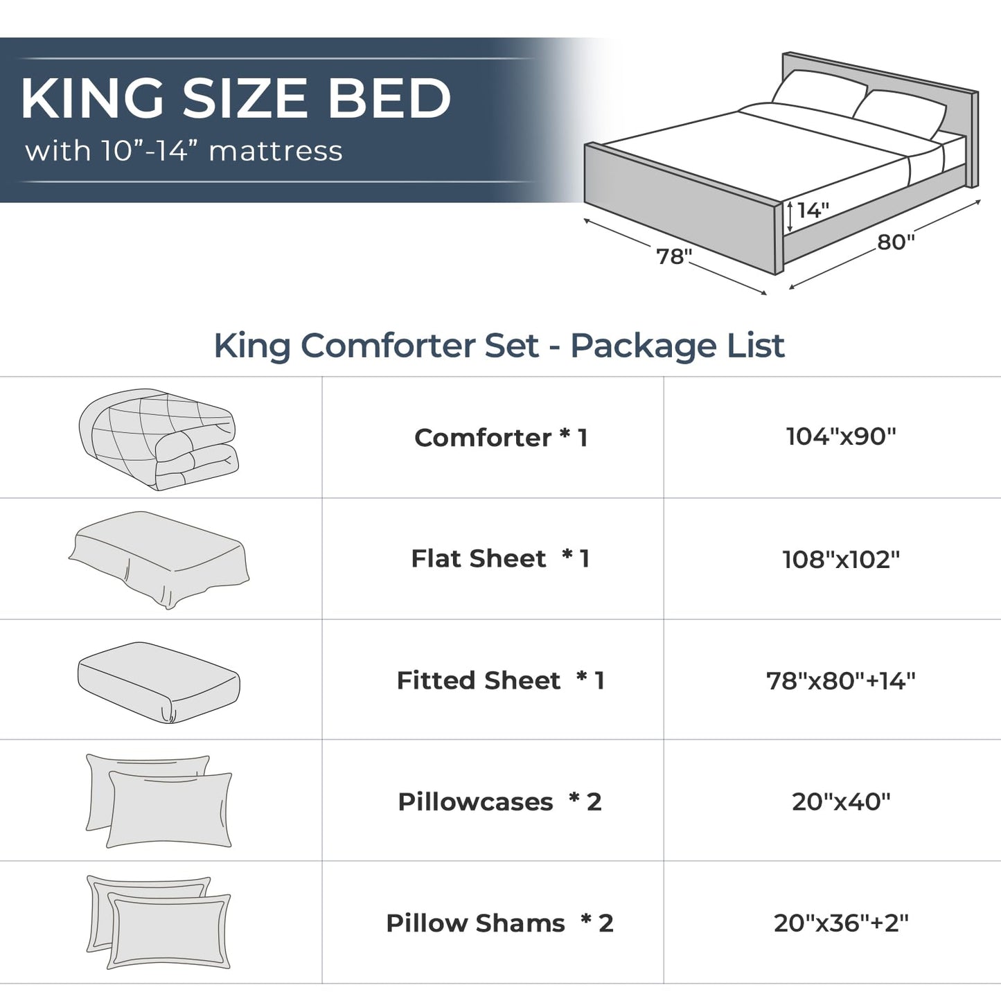 HEVUMYI Pink King Comforter Set - 7-Piece All Season Bed in a Bag King, Ultra Soft Bedding Set with Comforter, Flat Sheet, Fitted Sheet, Pillowcases, Pillow Shams, Pink