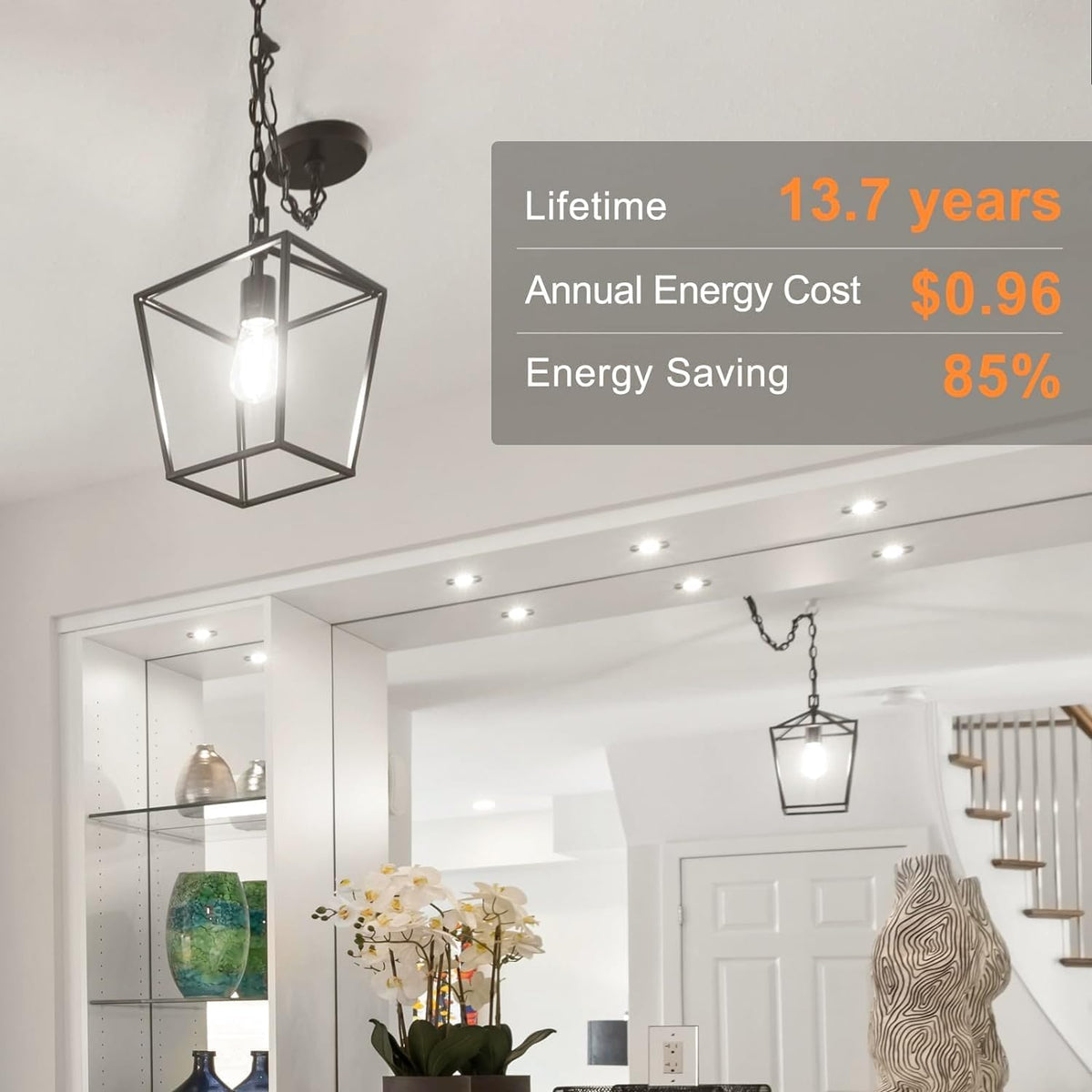 TJOY LED Edison Light Bulbs, E26 Dimmable Vintage Bulb, 8W = 60W Equivalent