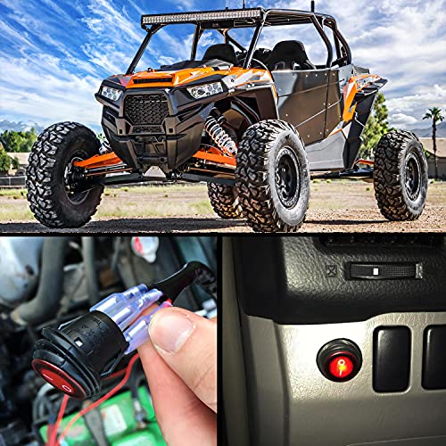 Nilight Copper LED Light Bar Wiring Harness Kit - 1 Lead 12AWG Heavy Duty 12V On Off Switch Power Relay Blade Fuse for Off Road LED Work Light,2 Years Warranty - color: 12AWG-1 Lead