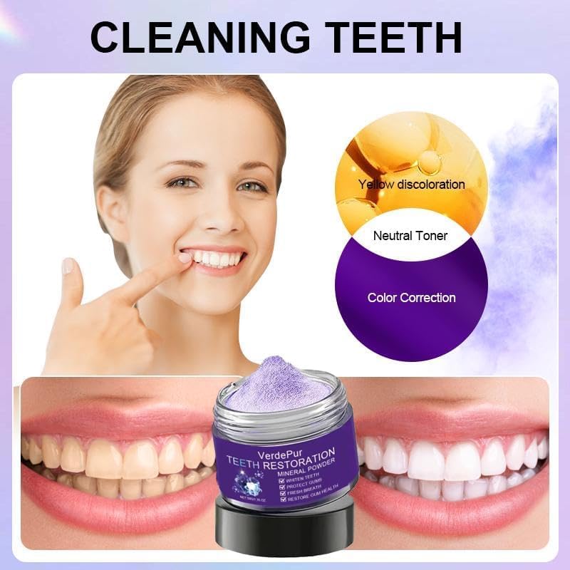 Purple Teeth Whitening Powder Simply Purple Gentle Tooth Whitener for Daily Use Enamel Friendly Brightening That Removes Stains Dentist Approved Alternative to Whitening Toothpaste