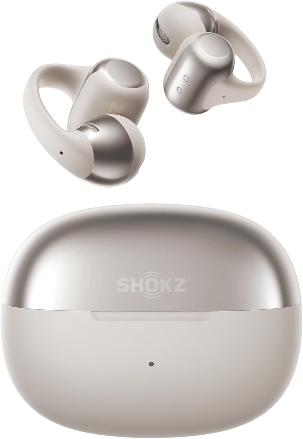 SHOKZ OpenDots ONE Open-Ear Clip-On Bluetooth Earbuds, Grey, Dolby Audio
