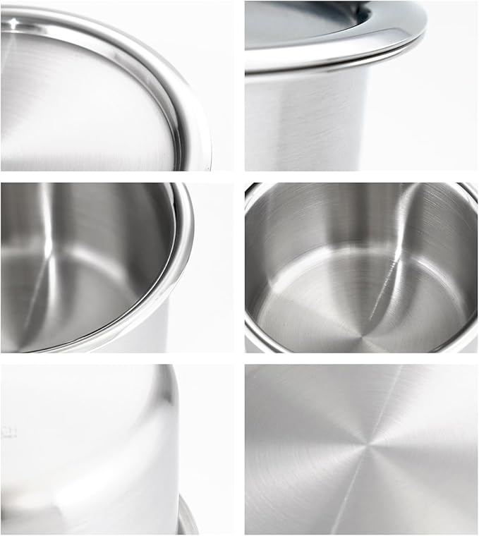CaKE 3PCS Stainless Steel Food Storage Containers Set With Lids Canister Kitchen Appliances Dishwasher Safe Premium South Korea