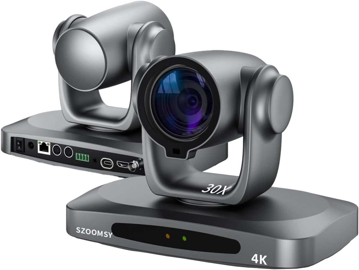 PTZ Camera 4K 30X Optical Zoom AI Auto Tracking - Professional Conference Camera with HDMI/3G-SDI/USB/POE IP Streaming for Church Worship, Education, YouTube Live, Facebook Streaming & Remote Meetings