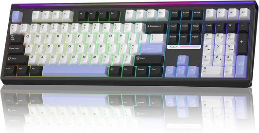 Aula H108 Wireless Silent Mechanical Keyboard with Number Pad Hot Swappable