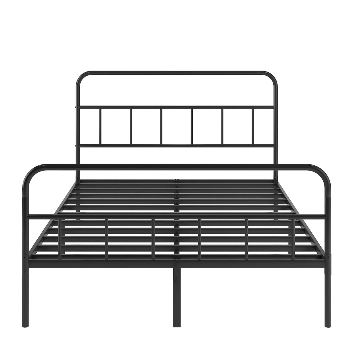 YuanDesign Metal Platform Bed Frame with Headboard, Sturdy Metal Frame, No Box Spring Needed(Queen)