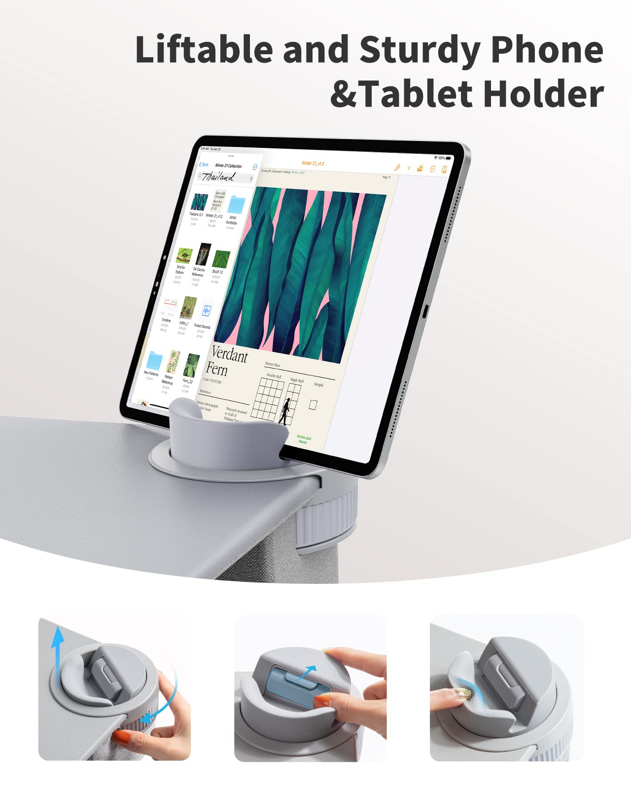 SAIJI Laptop Lap Desk for Bed—Fits Up to 17" Laptops & MacBook,Lightweight Tray Table with Soft Leather Wrist Pad,Sturdy Phone/Tablet Holder, Laptop Stand with Cushion for Home Office/Gaming On Couch