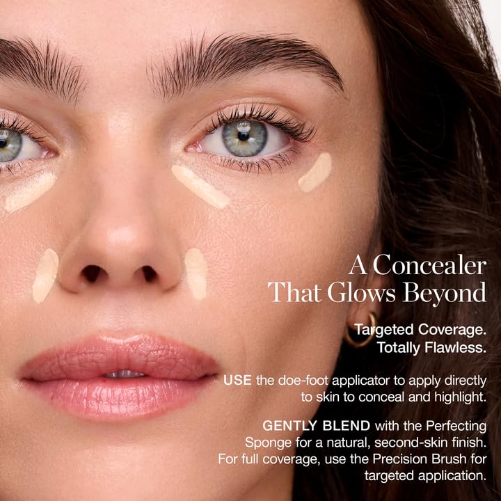 Ogee Complexion Perfecting Under Eye Concealer - Certified Organic Full Coverage Concealer - Buildable Coverage - DAPHNE 10.50C - Tan (Yellow-Neutral Undertones)