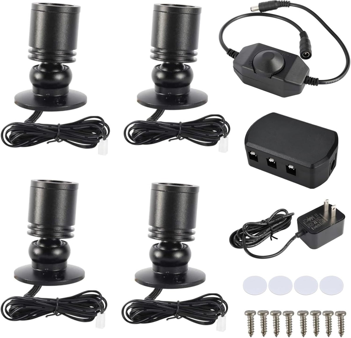 YaeCCC 4pcs Mini Spotlight for Displays, Small LED Mini Spotlight Indoor