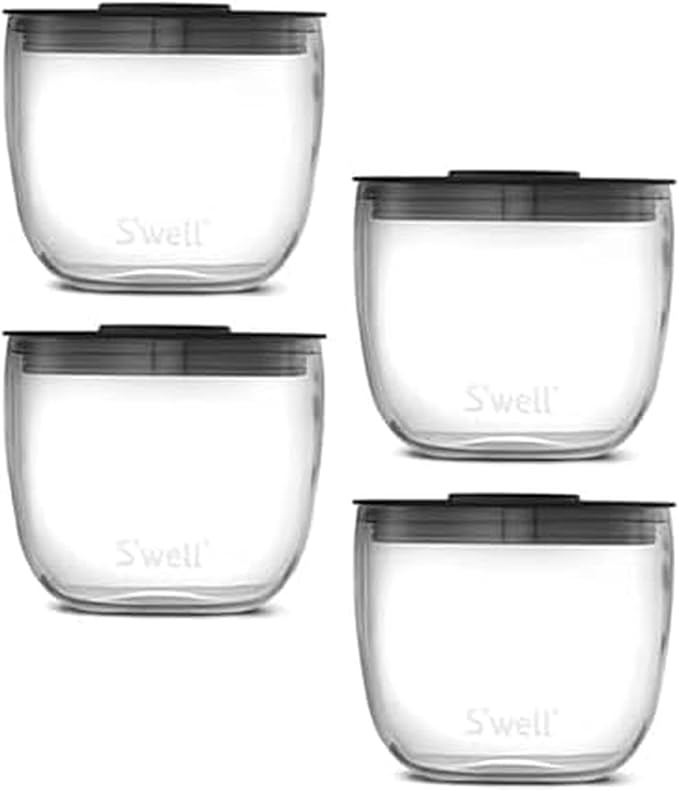 S'well Tritan Prep Bowl Set of 4, 10oz, Makes Meal Prep Easy And Convenient, Leakproof Lids, Microwavable and Dishwasher Safe, BPA Free