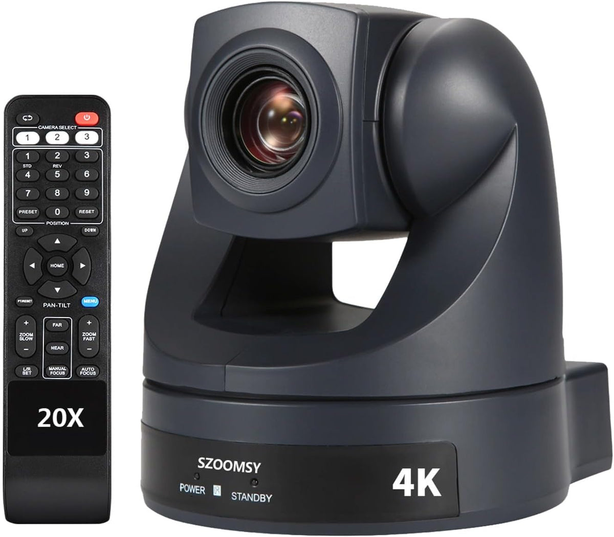 4K PTZ Camera 20X Optical Zoom AI Auto Tracking HDMI USB Conference Camera