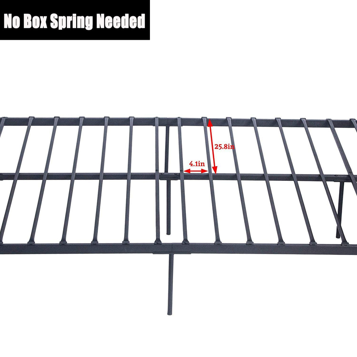 Vilobos 12 Inch Platform Metal Modern Bed Frame with Headboard and Side Rails,No Box Spring Needed,Full