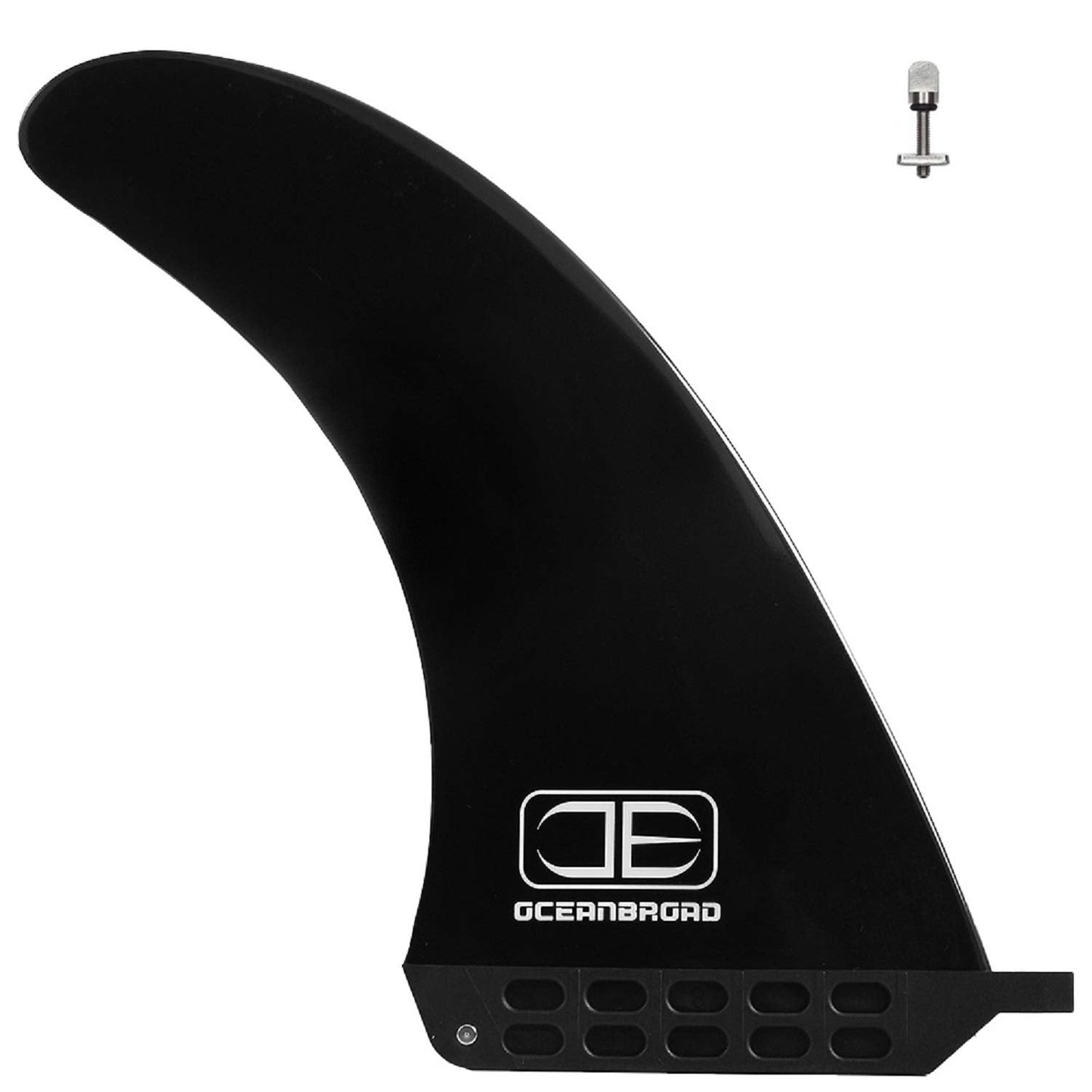 OCEANBROAD 8'' Surf SUP Fin 8 Inch No-Tool Fin Screw Single Center Fin for Surfboard Longboard Paddleboard
