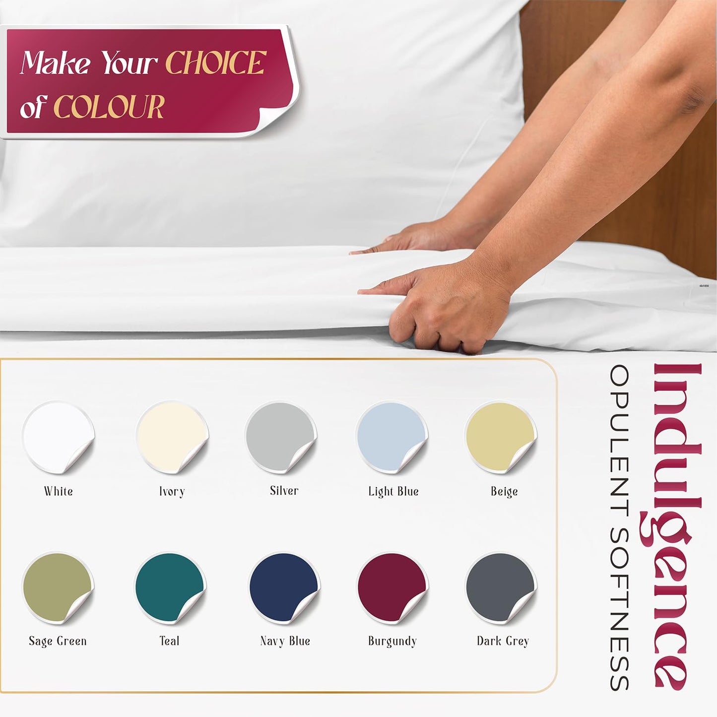 Mayfair Linen 100% Egyptian Cotton Full Size Bed Sheets - Luxury 1200 Thread Count Egyptian Cotton Sheets Full Size Bed Set (4 PC, Light Blue), Soft, Cooling, 17" Deep Pocket Sateen Weave Bedding