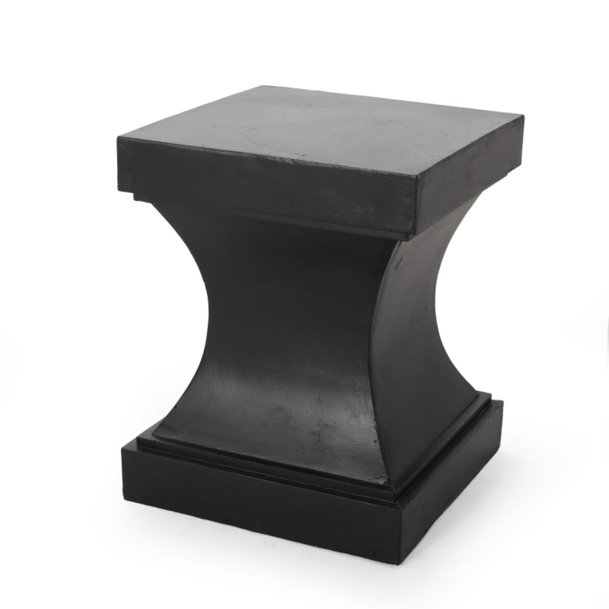 Outdoor Lightweight Concrete Side Table With Pedestal Design