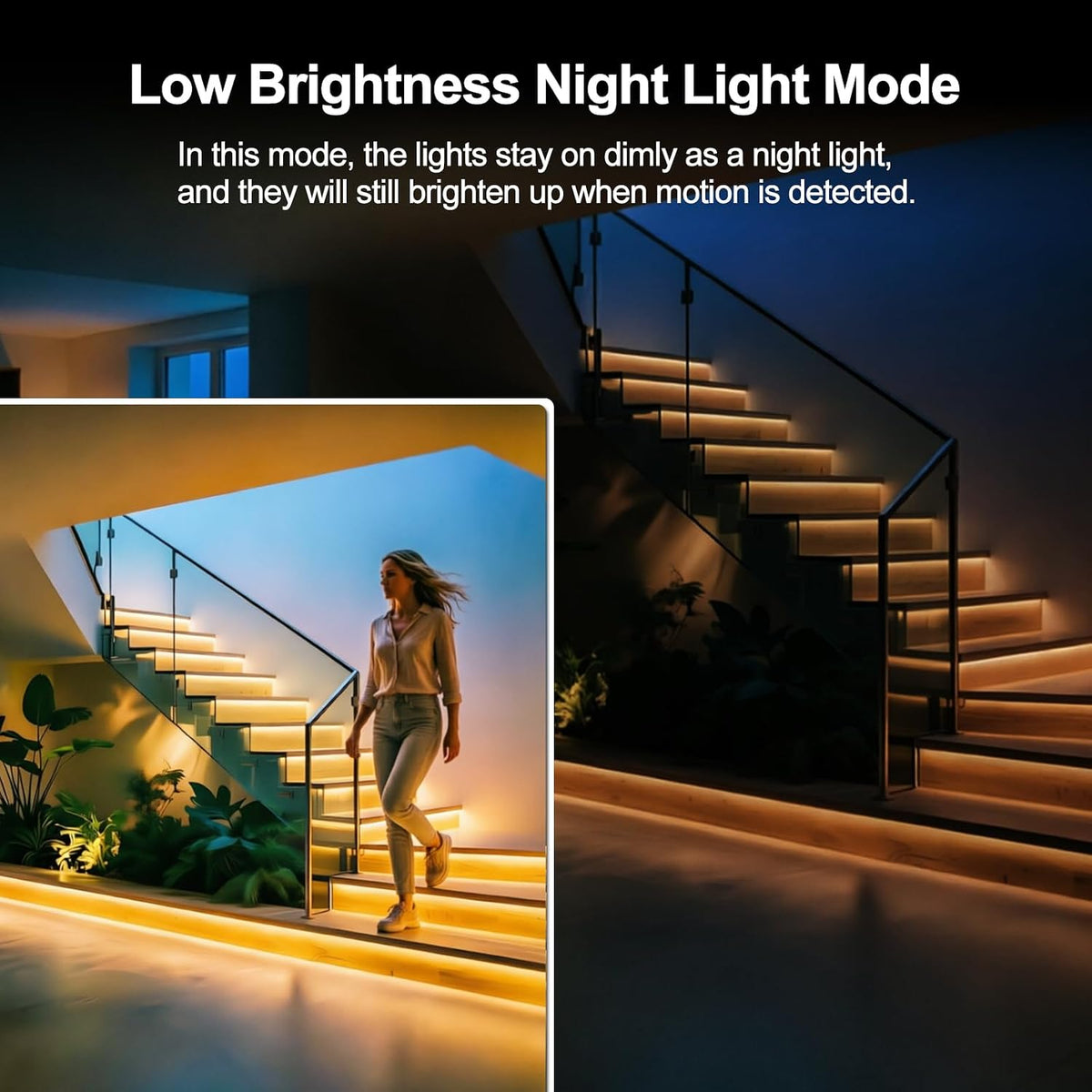 Intelligent Motion Sensor Stair Light, 40 inches, 12 Stairs