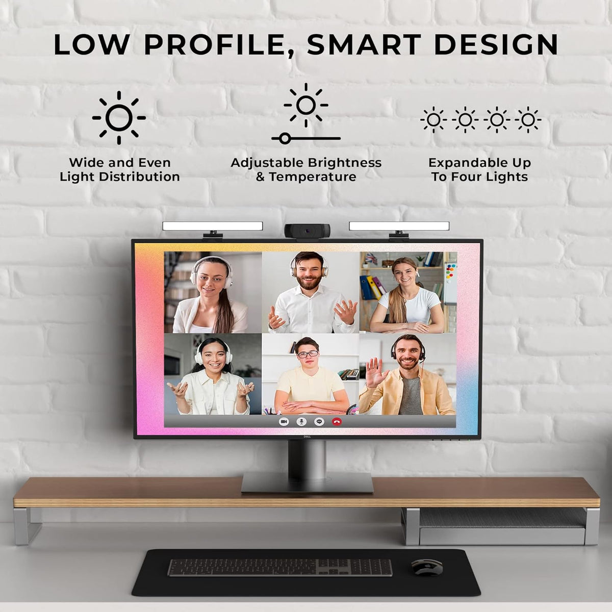 HumanCentric Video Conference Lighting, Webcam Light for Streaming LED