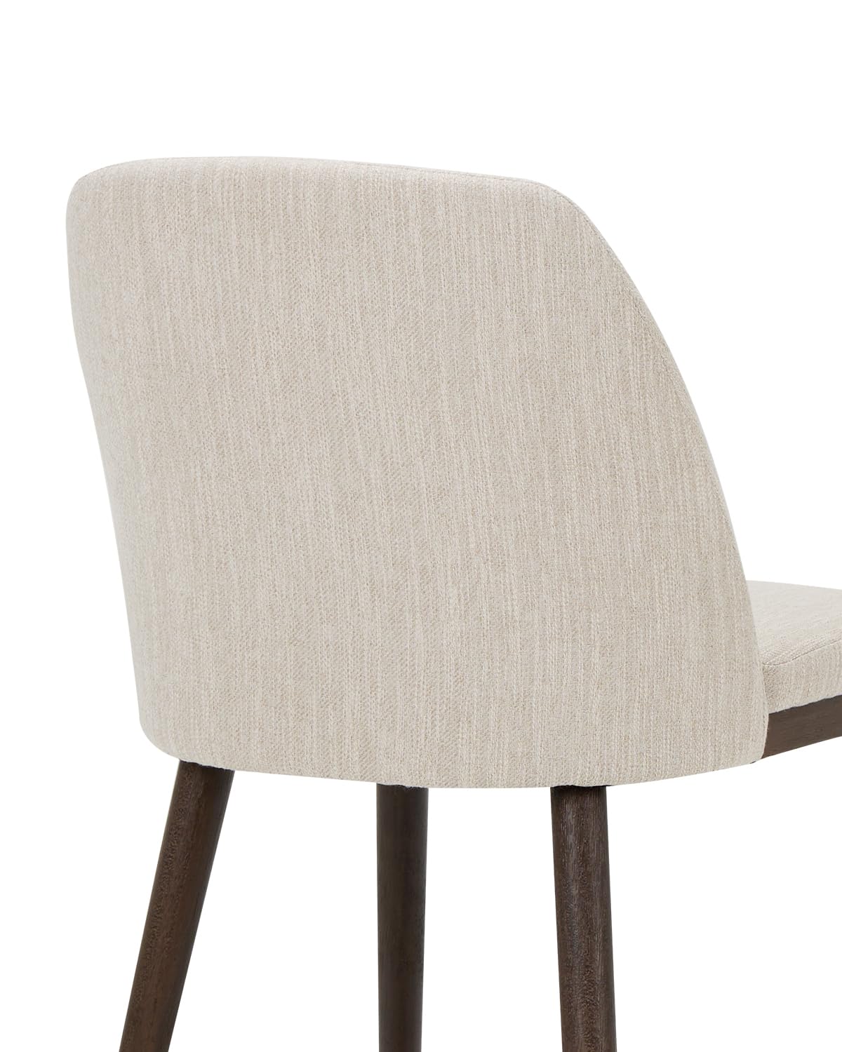 Homixis Upholstered Dining Chairs Set of 6 - Line Fabric Modern Dining Room Chairs, Mid-Back Restaurant Kitchen Chairs with Wooden Legs