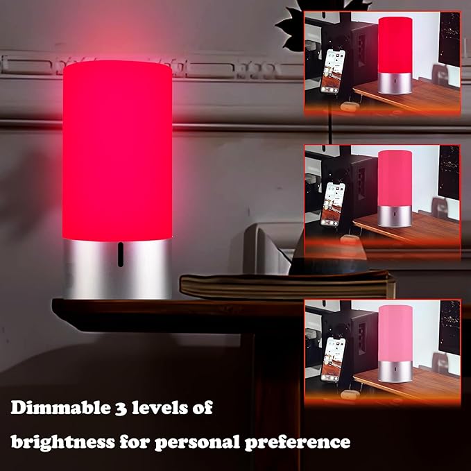 670nm Red Light Sleep Lamp, Night Light Lamp for Sleep,Scientifically Designed Touch-Controlled Red Sleep Aid Light for Adult and Children's Bedrooms