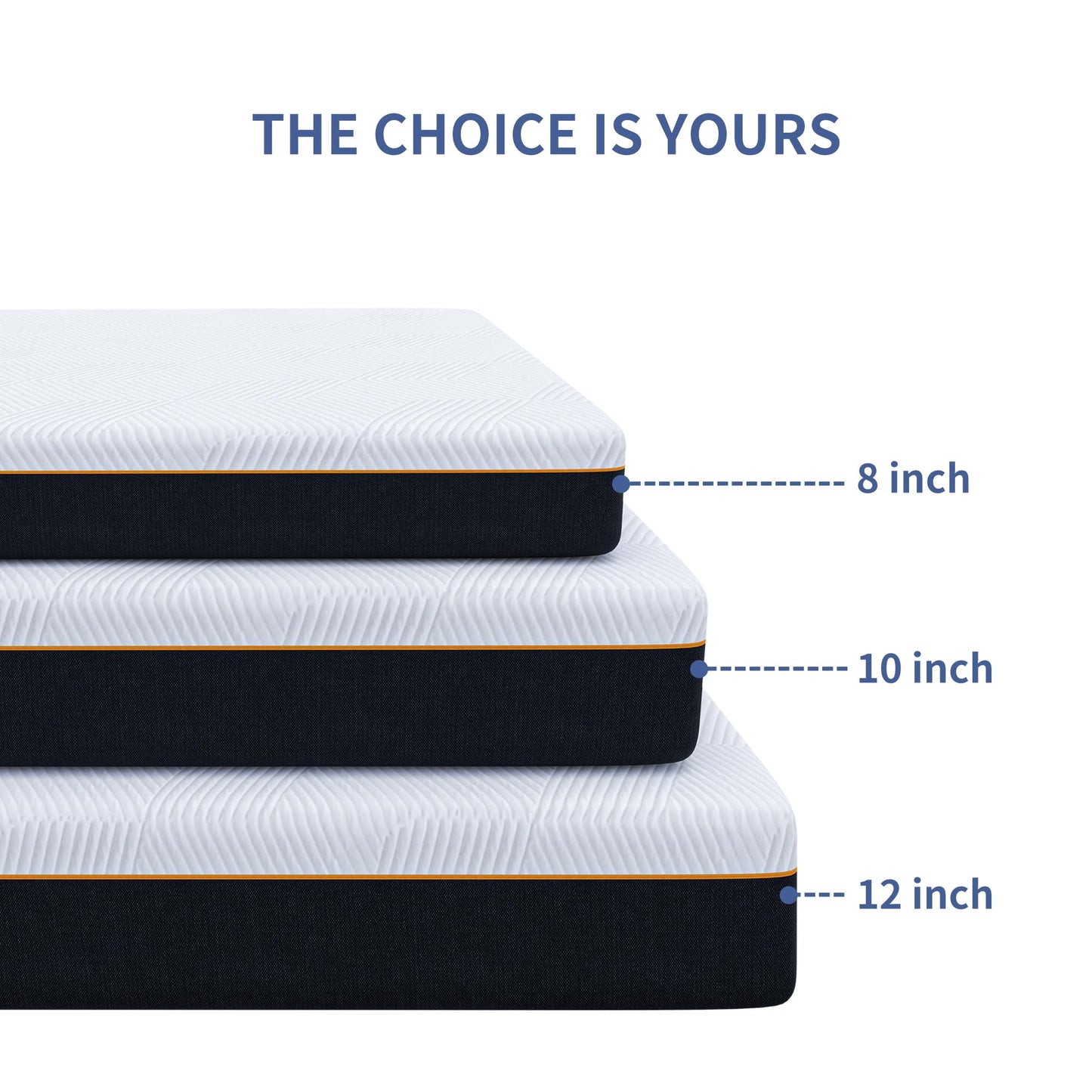 ESHINE 12 INCH Queen Memory Foam Mattress for Back Pain - Gel Foam Queen Mattresses in a Box for Pressure Relief, Green Tea Foam with Flame-Retardant Cover for Comfort Sleep, CertiPUR-US Certified