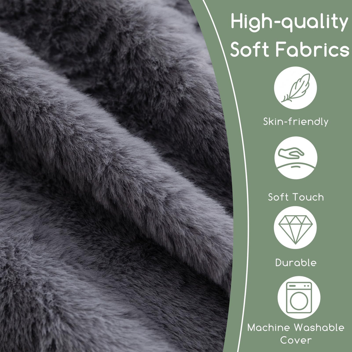 HIGOGOGO Giant Bean Bag Chair Bed for Adults,Convertible Beanbag Folds from Lazy Chair to Floor Mattress Bed,Large Floor Sofa Couch with High-Density Foam Filling, Machine Washable, Dark Grey