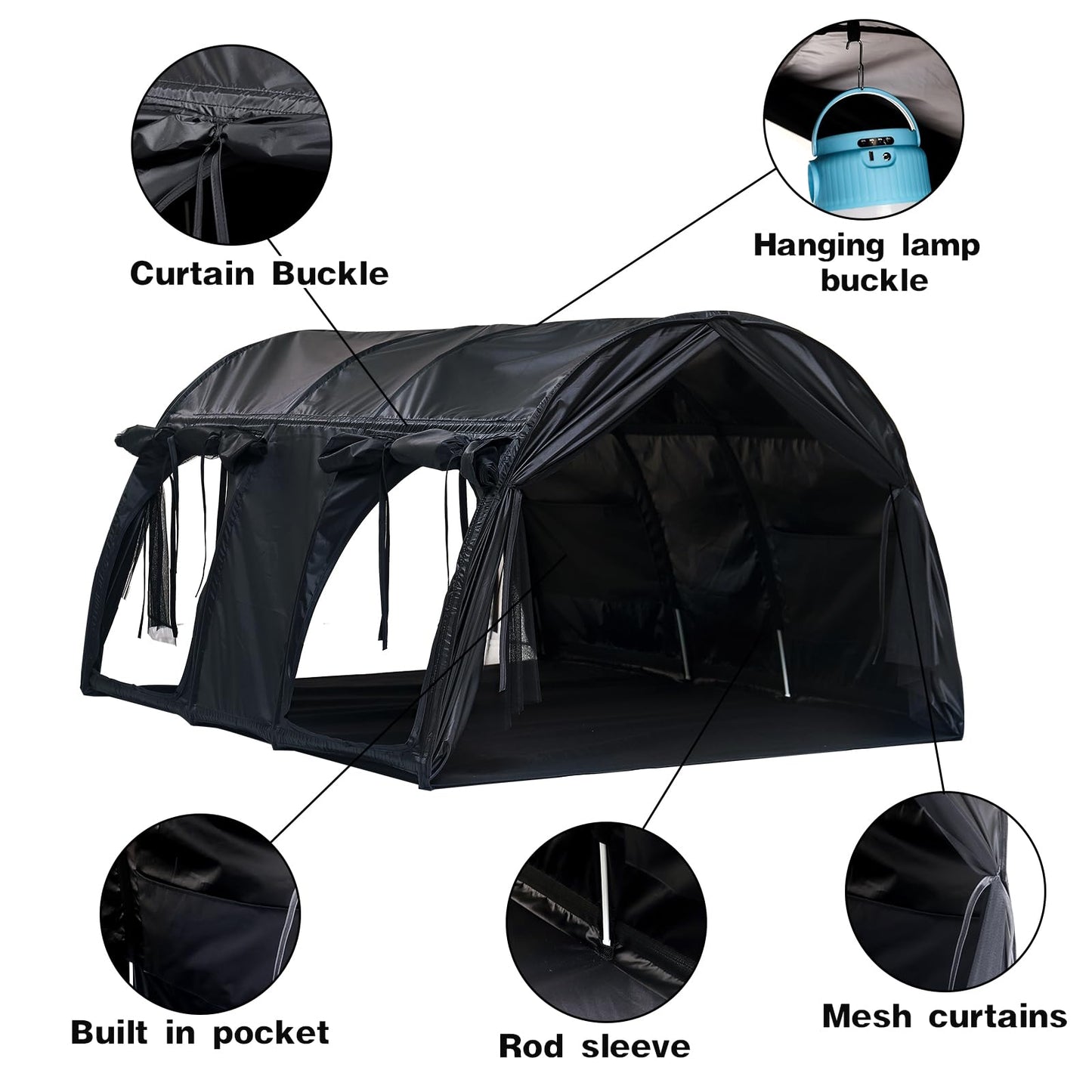 Sensory Bed Tent for Kids, Lucky Castle Black-Out Bed Tent for Children with Autism, ADHD, SPD- Calm Down Corner Helps Kids Relax, Reduce Anxiety & Improve Focus- PlayTent with Door & Window
