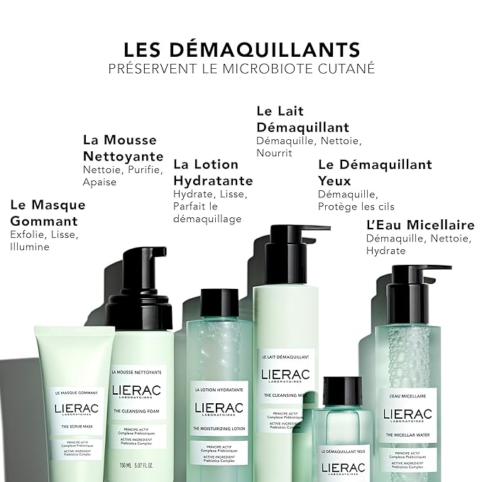 Lierac Demaquillant The Cleansing Milk - Milk Cleanser for Face Makeup Remover, Face Wash, Cleanses - Nourishes, Hydrating & Soothing Cleansing, 200ml