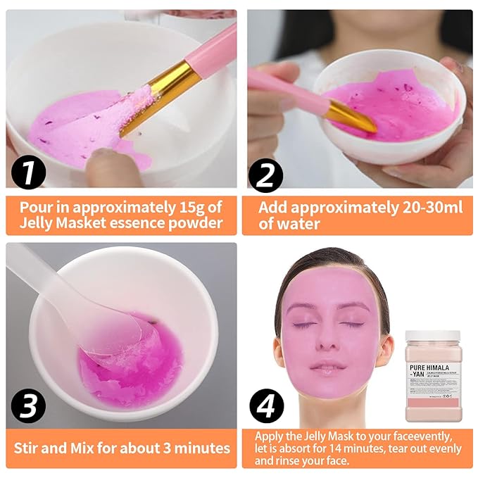 Jelly Mask For Facials, Vajacial Jelly Mask, Face Mask For Instant Hydration, Vegan Peel Off Face Mask, For Cleaning, Calming (Pure Himala Yan)