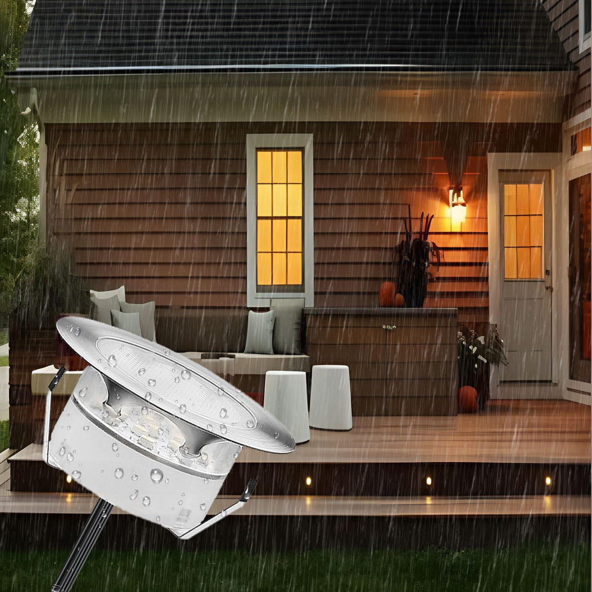 Recessed Deck Light IP67 Warm White Step Stair Pathway 6 Kit