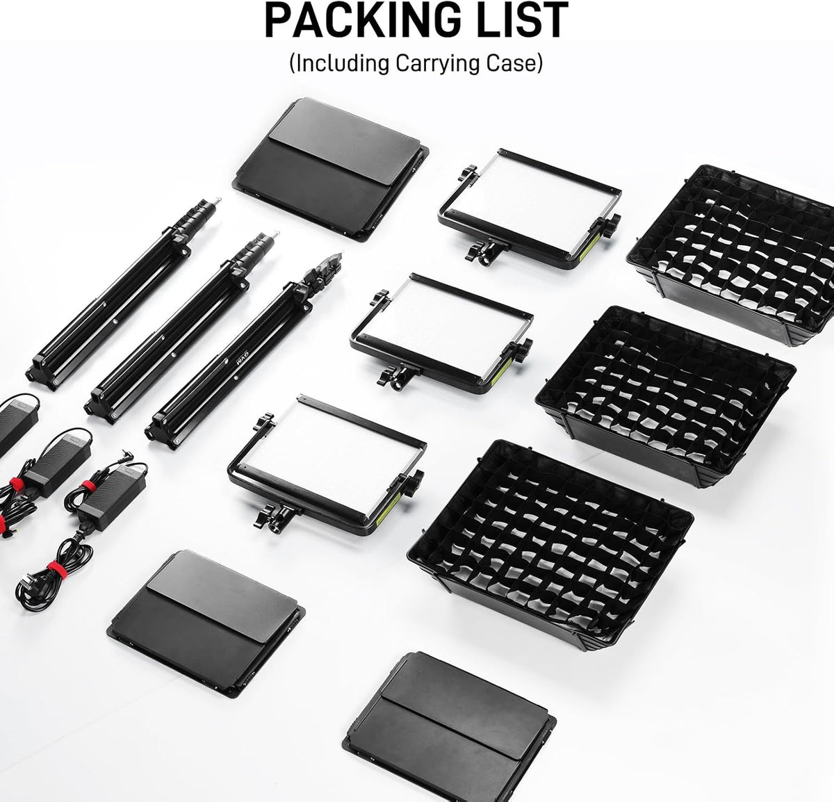 GVM RGB Led Video Light with 3 Softboxes, 680RS 3 Packs 50W Studio Lights with Bluetooth Control, Upgrade Photography Lighting with 18 Lighting Scenes, led Panel Lights for Video Recording, YouTube