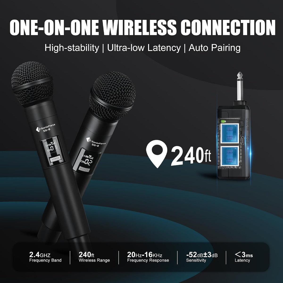 Wireless Karaoke Microphones, Singing Microphone for Speaker