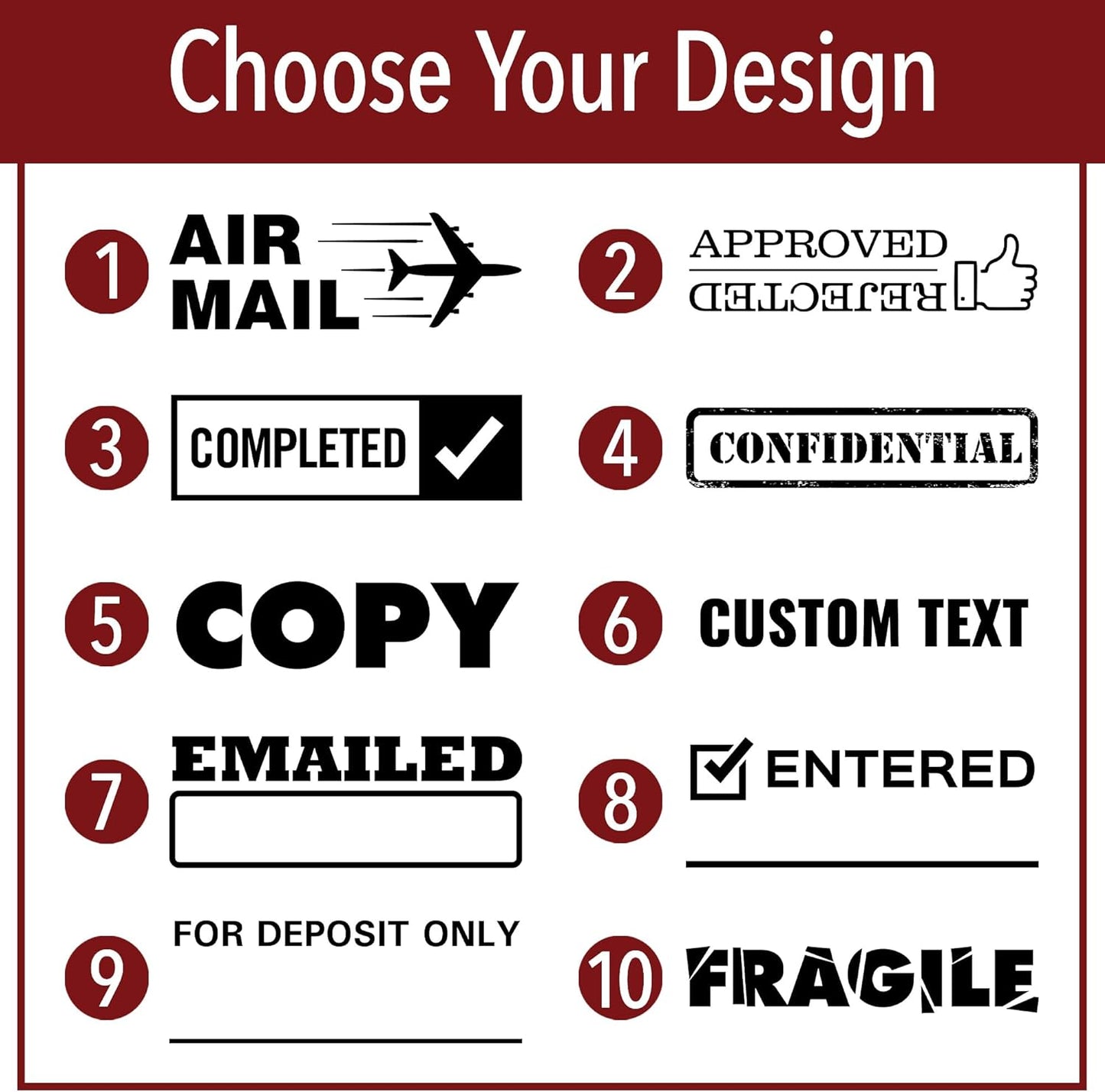 Completed Office Stamp | 4 Different Sizes | 20 Designs | Multiple Color Options | Perfect for Quick Validation of Office Documents (Completed, Medium)