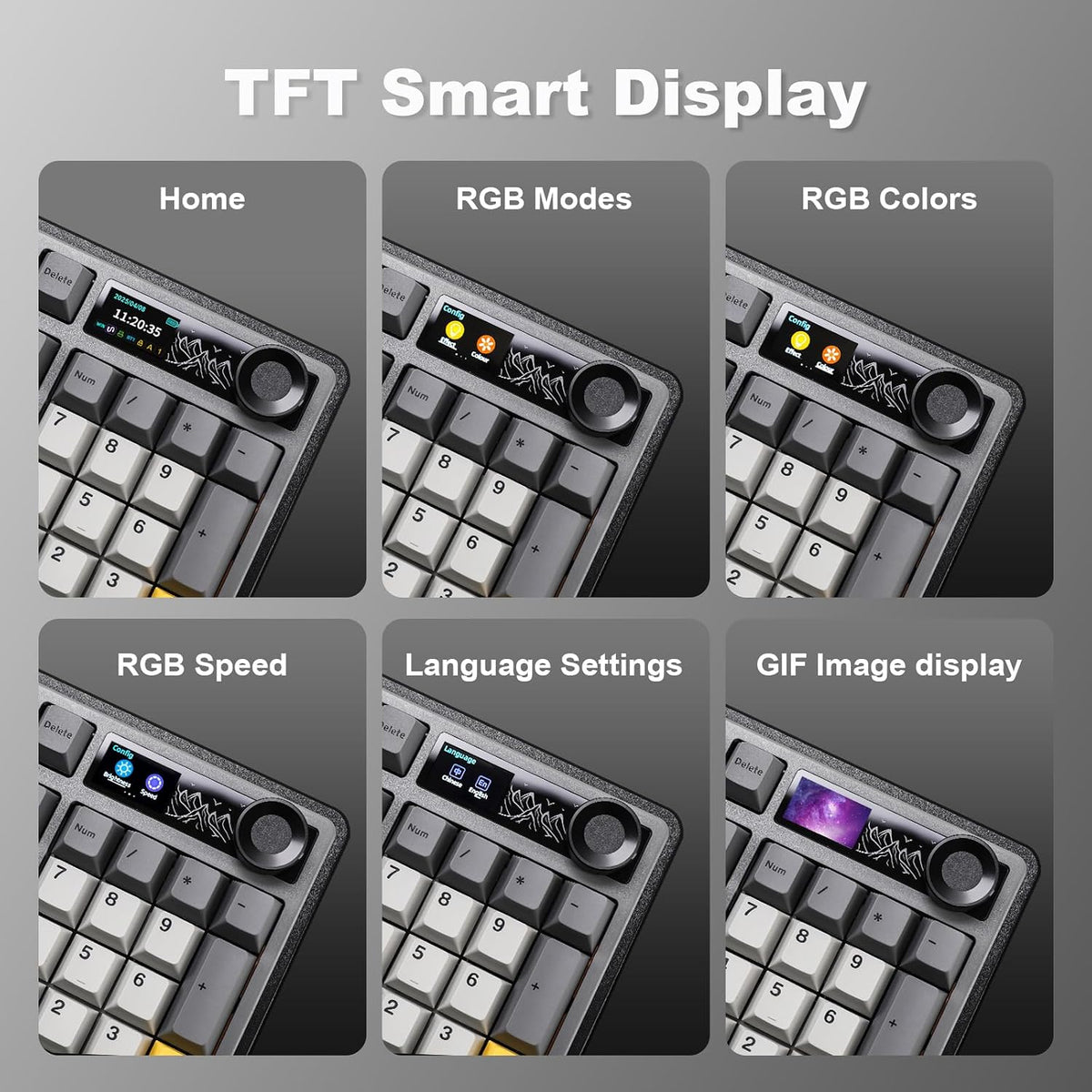 AJAZZ AK980 Wireless Mechanical Keyboard(Black,Murad Switch)