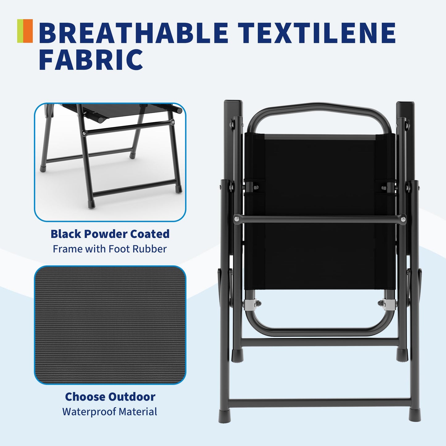 Patio Dining Set for 4 With Umbrella, Outdoor Furniture Set With 4 Folding Dining Chairs, Outdoor Table Umbrella Set With Tempered Glass Top Dinings Table