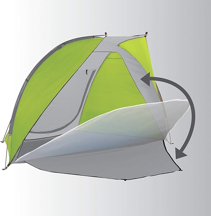 Coleman Beach Shade Canopy Tent Lightweight & Portable Beach Shade Sets Up in 5 Minutes UPF 50+ Sun Protection Includes Sand Bags & Stakes to Withstand Wind Great for Park Yard Picnics