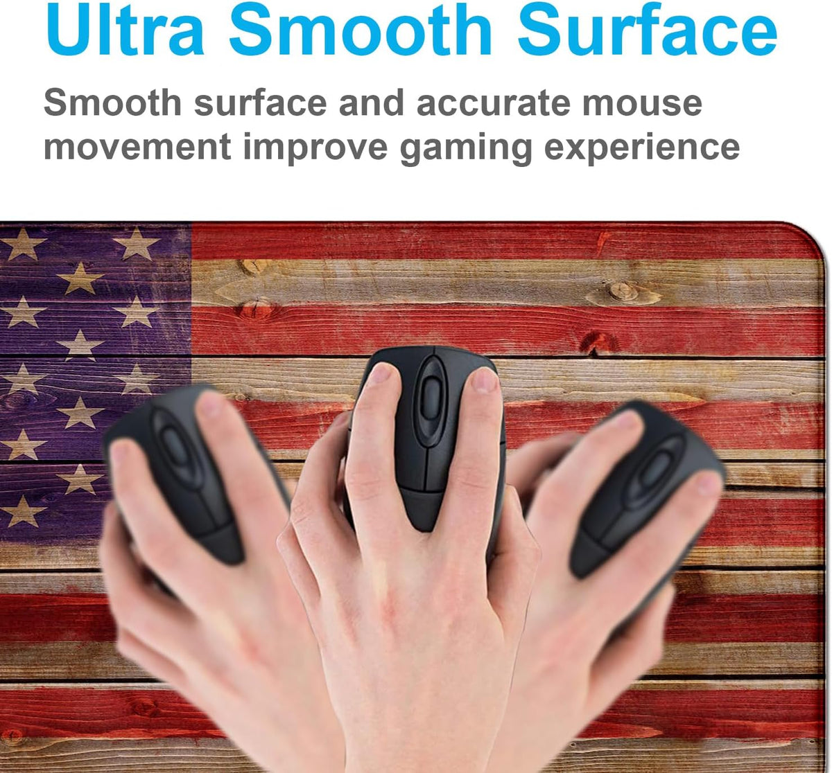 American Flag Gaming Mouse Pad, Suitable for Office and Study Keyboard Pads