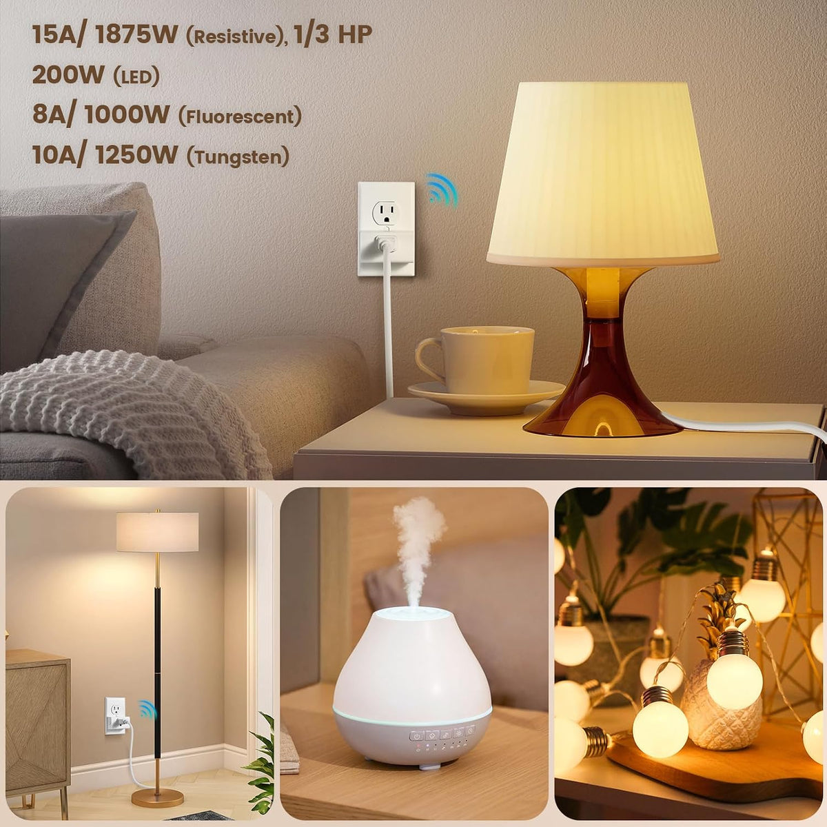 SURAIELEC Wireless Light Switch Remote Control Outlet, Decorator Rocker