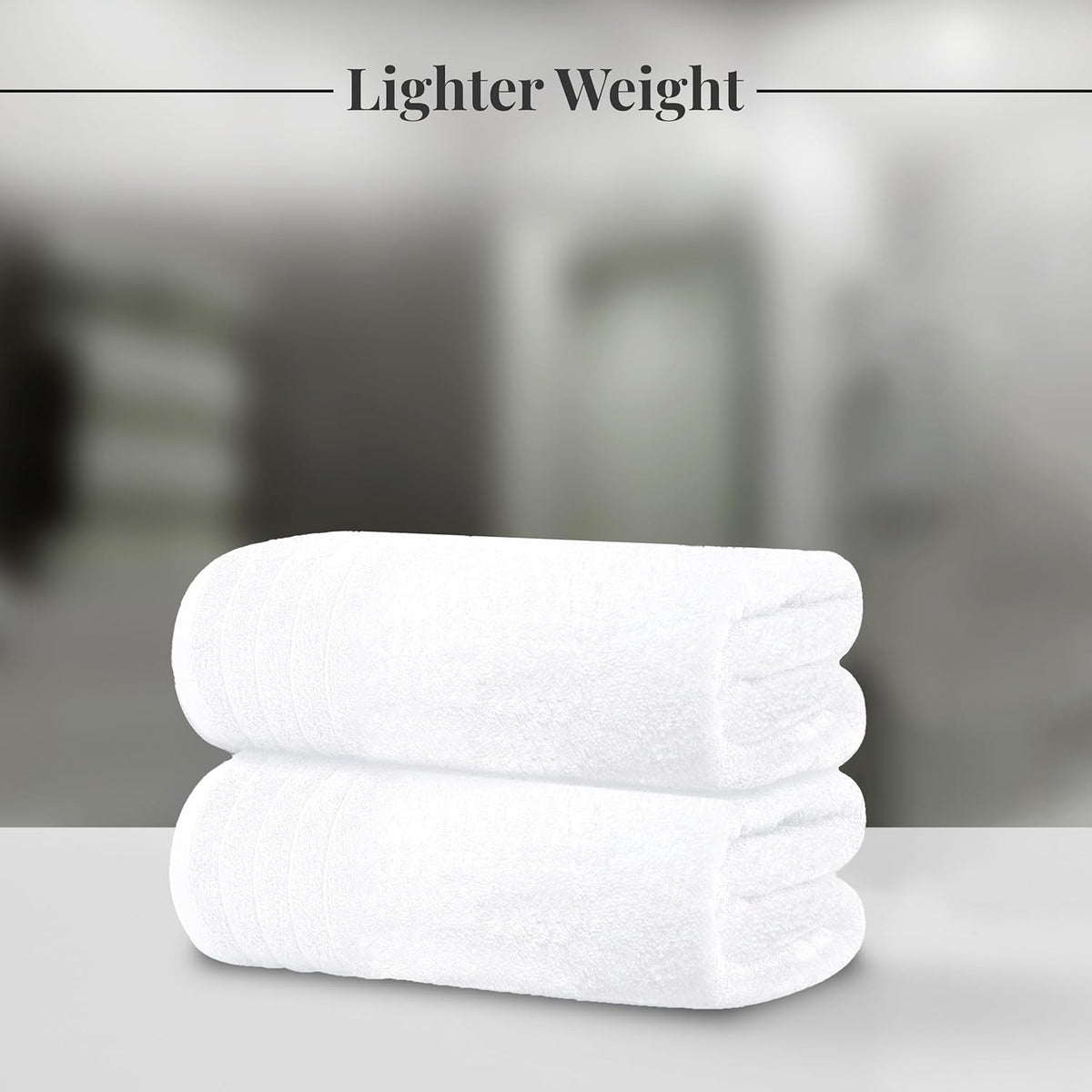 Tens Towels 4 Piece Extra Large Bath Towels 30 x 60 Inches, White