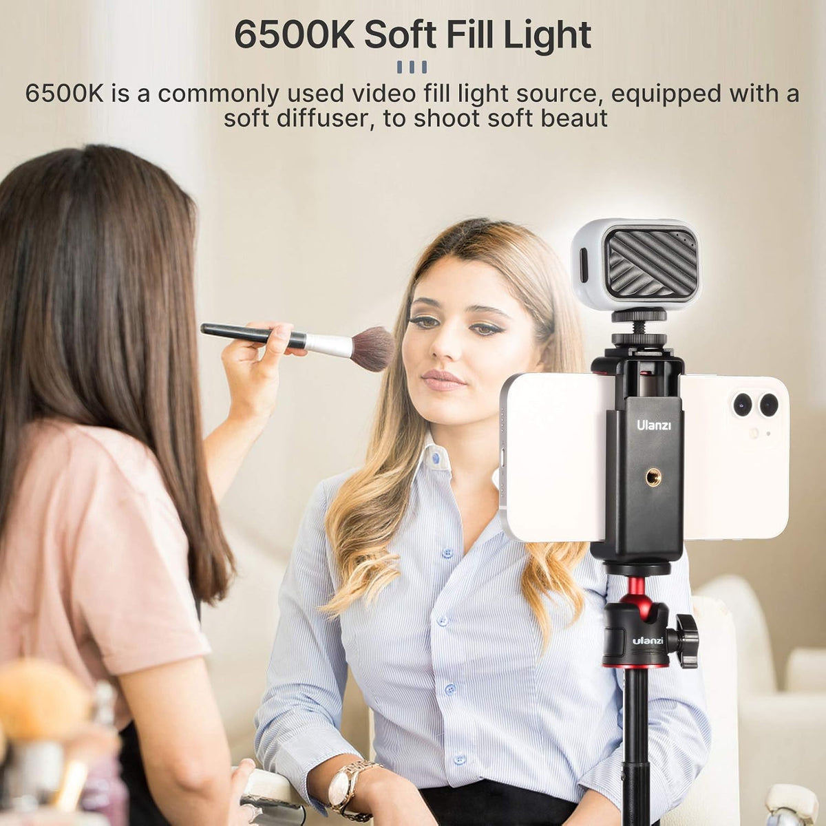 PICTRON VL28 LED Light for iPhone, Mini LED Camera Light Rechargeable 5600K