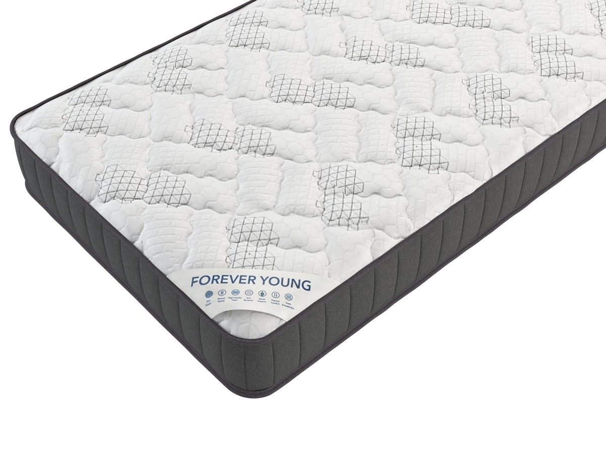 Ottomanson Twin 9" Hybrid Mattress - Medium-Firm Support - Made in USA - Individually Pocketed Coils & CertiPUR-US Foam - Fiberglass-Free - Bed in a Box