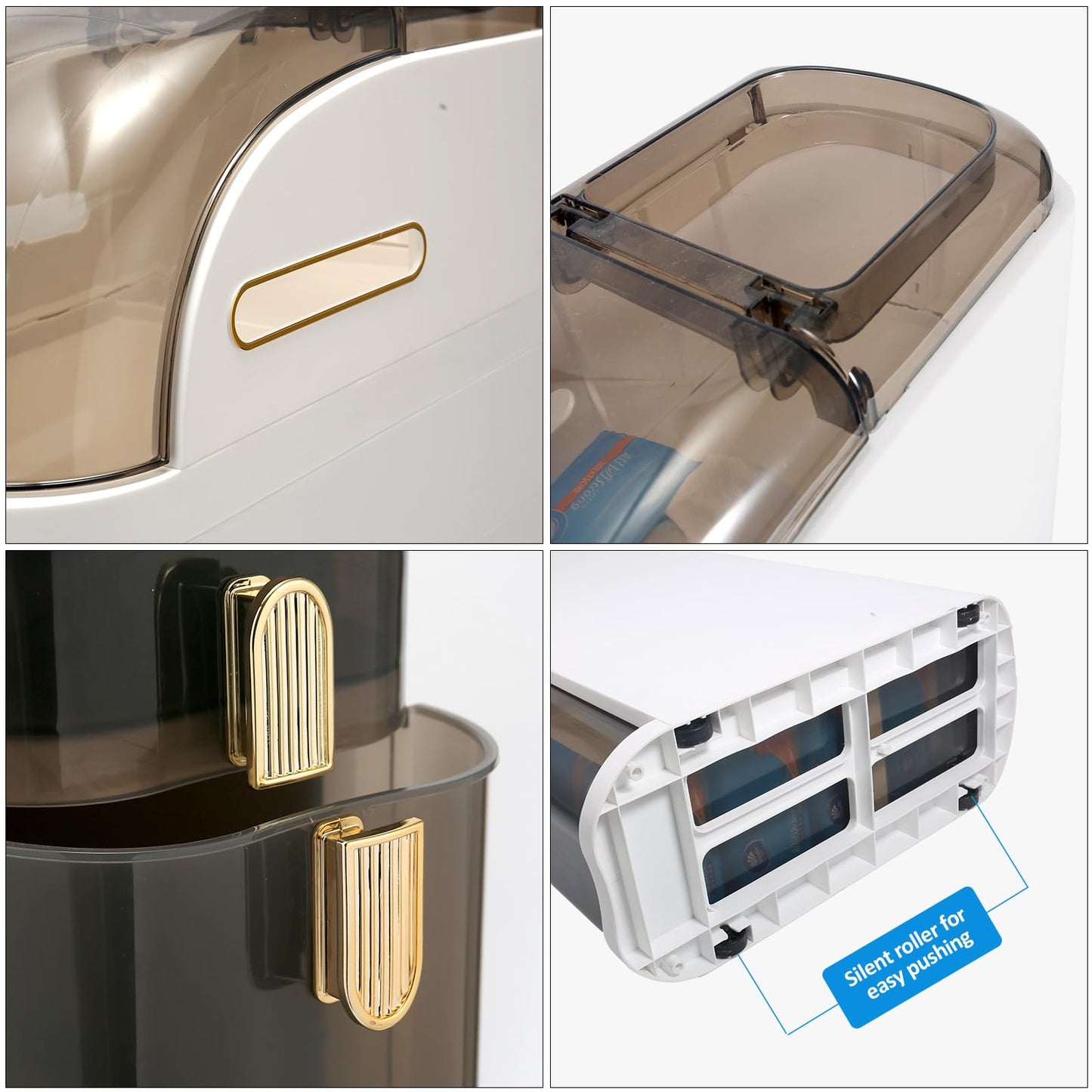 FZANVAN Bathroom Floor Cabinet, Narrow Bathroom Storage Cabinet, Mobile and No Installation Required, Perfect for Small Space Laundry Rooms, Toilet Areas and Living Room Gaps