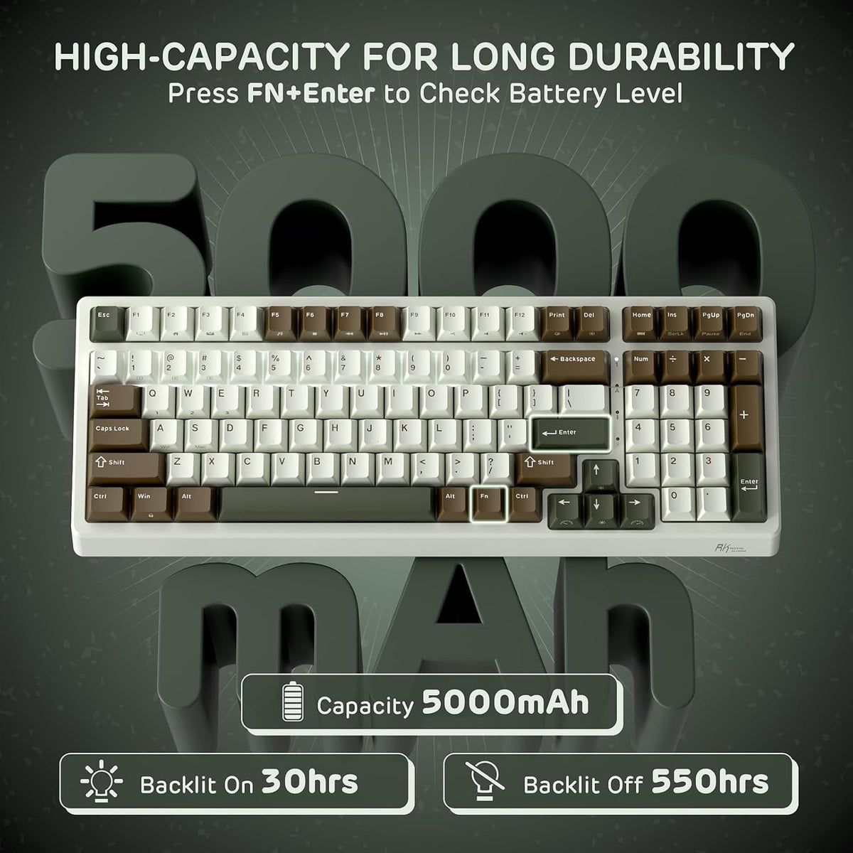 RK ROYAL KLUDGE F99 Wireless Mechanical Keyboard, Gasket Structure