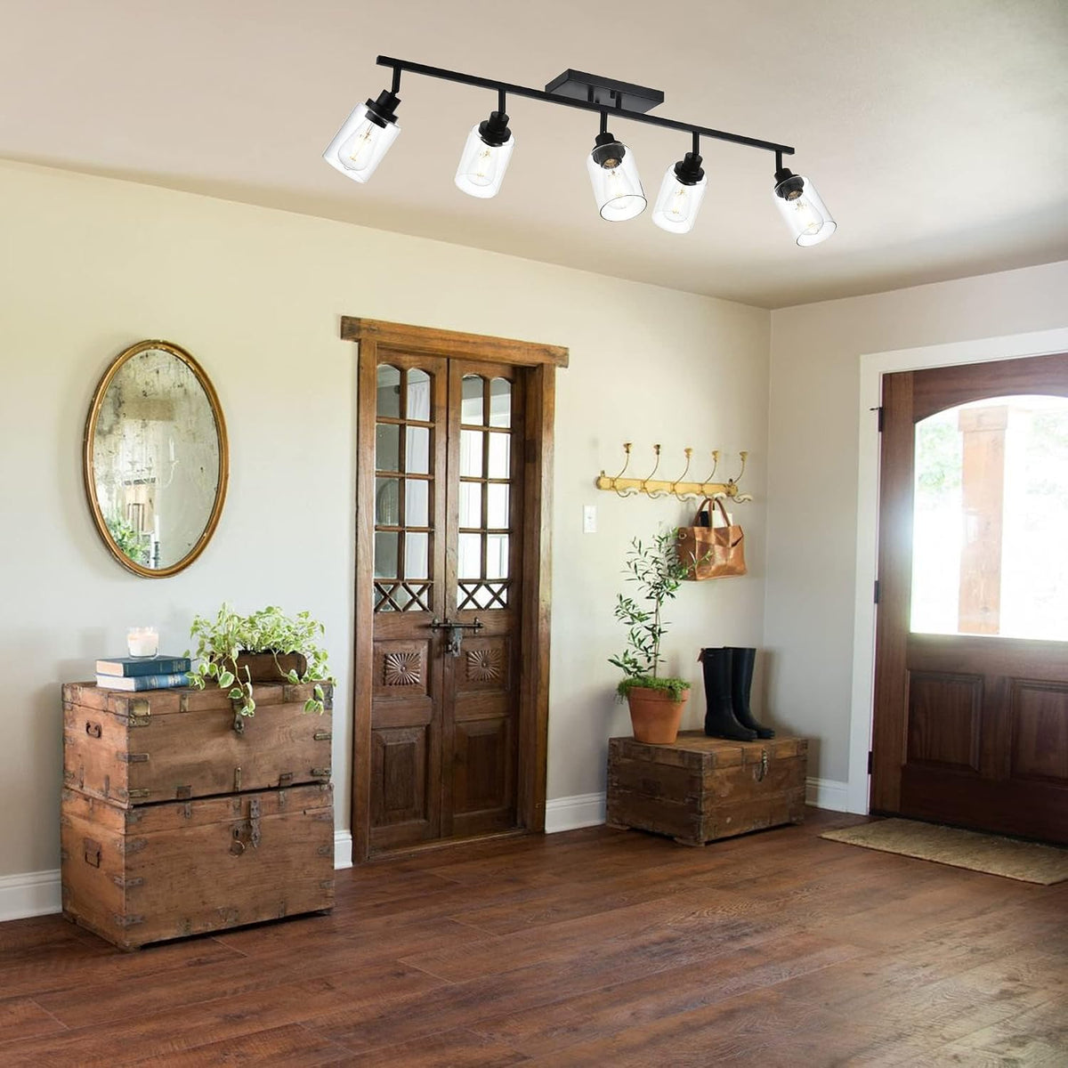 MELUCEE 5 Light Vanity Lights for Bathroom with Rotatable Light Head