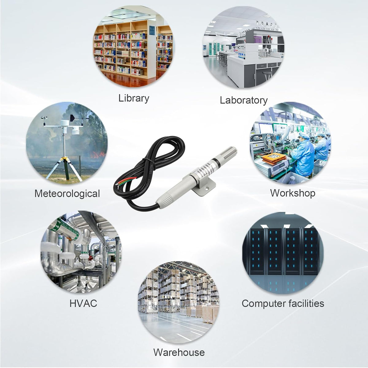 Tzone RS485 Temperature Sensor Modbus RTU Temp Humidity Transmitter Analog