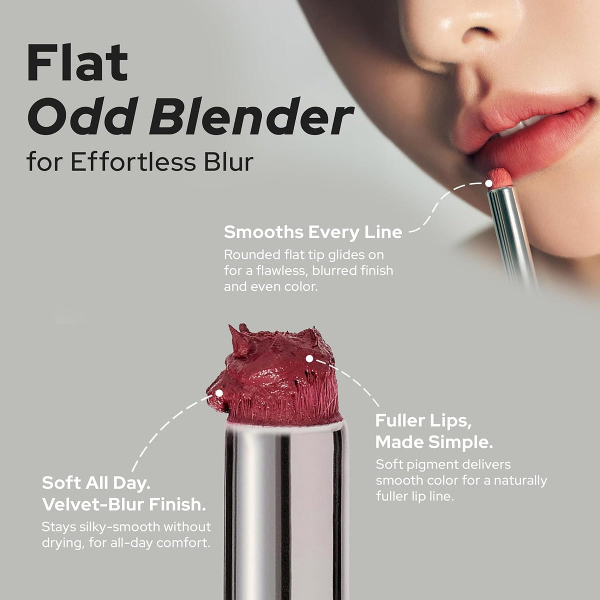 Unseen Blur Lip Tint Long-Lasting Stain, Blendable 3.2g (00:00, 3.2)
