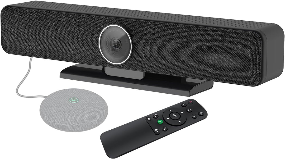 TB5 Video Conferencing System - Zoom Certificated, Ultra 4K Pro Audio and Video Conference Room Camera with 4 Microphone Arrays & Stereo Speakers, 120° Wide Angle Webcam for TV/Meeting Room