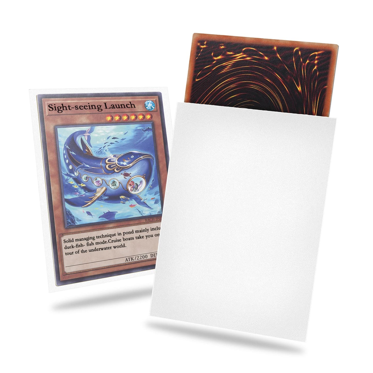 White Yu-gi-oh Card Sleeve 200 Pack, Japanese Small Card Sleeves Photocard Sleeves 62x89mm, Back textured Perfect Shuffling, Protect Your Japanese Sized Trading Cards Kpop Photocard Never Tear