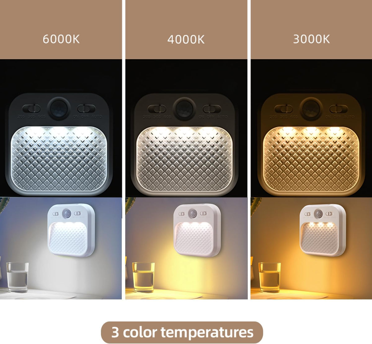 DAMI Locker Light, Rechargeable Motion Sensor Dimmable Night Light, Timer